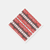 Mazipoodles Afrofuturist Pattern - Scarlet Grau Serviette (Ecke)