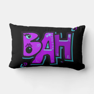 Mazipoodles Bah Humbug Liebe Aquamarin Violet Blac Lendenkissen