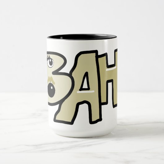 Mazipoodles Bah Humbug Pastel Olive Tasse (Zentrum)