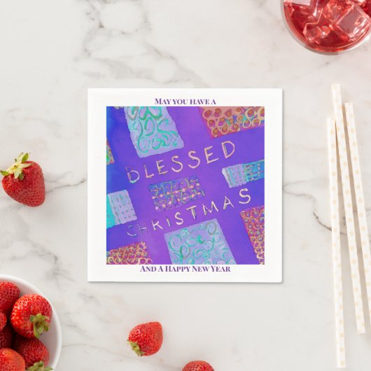 MAZIPOODLES Blessed Christmas  Serviette (Beispiel)