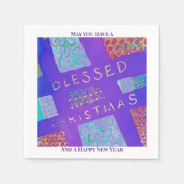 MAZIPOODLES Blessed Christmas Serviette