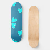 Mazipoodles Blue Hearts On Blue Skateboard (Vorderseite)