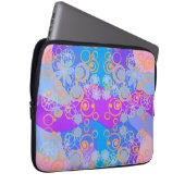 Mazipoodles Blumenblasen Multi Blue Orange Blue Laptopschutzhülle (Vorne Rechts)