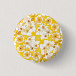 Mazipoodles Botanischer Garten - ButterscotGelb Button