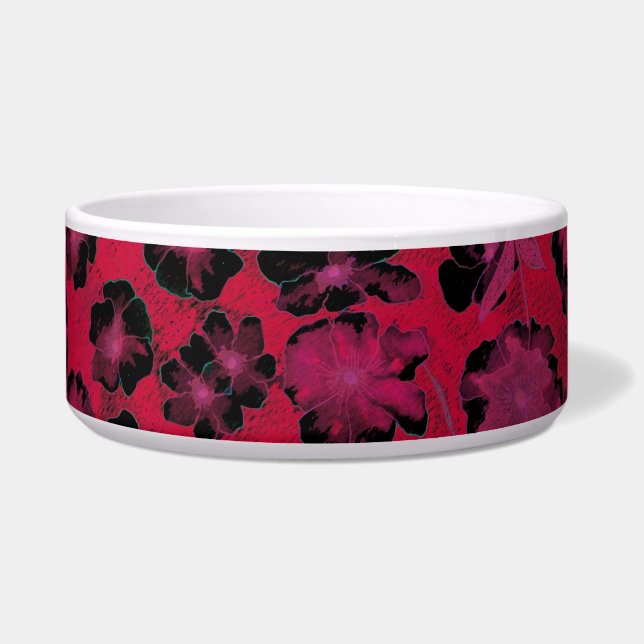 Mazipoodles Botanischer Garten - Dusty Red Black Napf (Vorderseite)