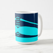 Mazipoodles Cocktail Press - Navy Turquoise Kaffeetasse (VorderseiteRechts)
