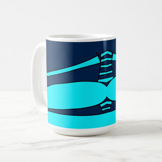 Mazipoodles Cocktail Press - Navy Turquoise Kaffeetasse (Vorderseite Links)