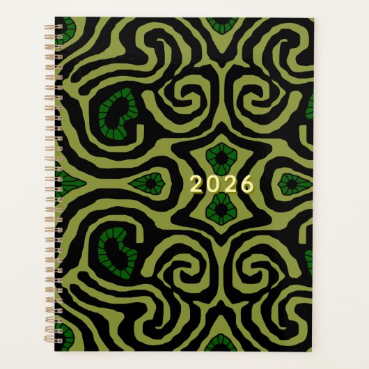 Mazipoodles Crazy Maze - Olive Black Green Planer (Vorderseite)