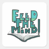 MAZIPOODLES Feed The Mind 066 Quadratischer Aufkleber (Vorderseite)