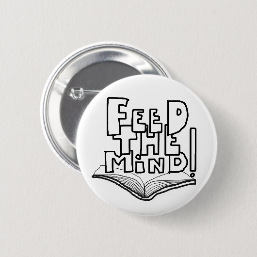 MAZIPOODLES Feed The Mind 077  Button (Vorne & Hinten)