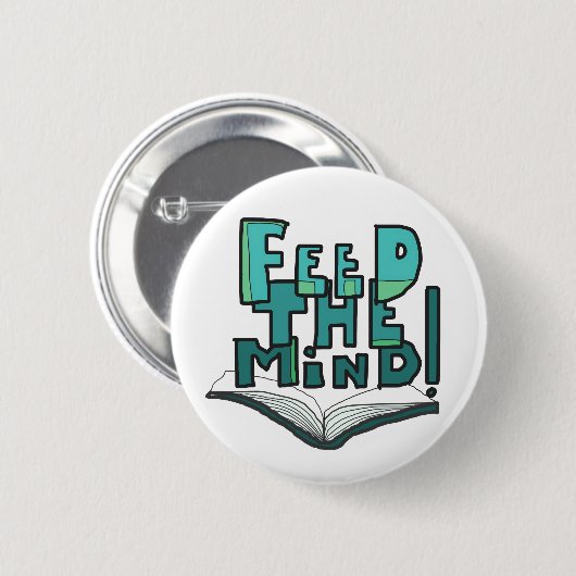 MAZIPOODLES Feed The Mind 077  Button (Vorne & Hinten)