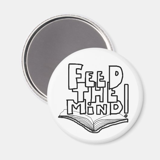 MAZIPOODLES Feed The Mind 077  Magnet (Vorderseite/Rückseite)