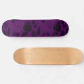 Mazipoodles Fish Rose Violet Black Skateboard (Horizontal)