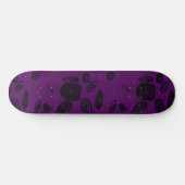 Mazipoodles Fish Rose Violet Black Skateboard (Horizontal)