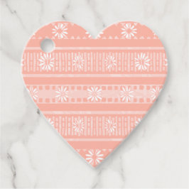 MAZIPOODLES Floral Striped Ribbed Knitting 202 Geschenkanhänger