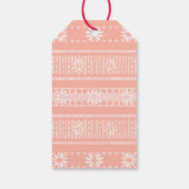 MAZIPOODLES Floral Striped Ribbed Knitting 202 Geschenkanhänger (Rückseite)