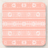 MAZIPOODLES Floral Striped Ribbed Knitting 202 Getränkeuntersetzer (Vorderseite)