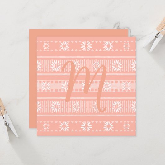 MAZIPOODLES Floral Striped Ribbed Knitting Card (Vorderseite/Rückseite Beispiel)