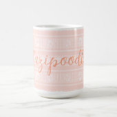MAZIPOODLES Floral Striped Ribbed Knitting Name Kaffeetasse (Mittel)