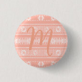 MAZIPOODLES Florales gestreiftes, geripptes Strick Button (Vorderseite)