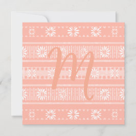 MAZIPOODLES Florales Gestreiftes Rippenstrick Card