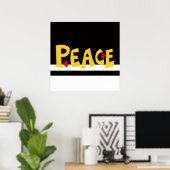 MAZIPOODLES Friede Gelb Poster (Heimbüro)