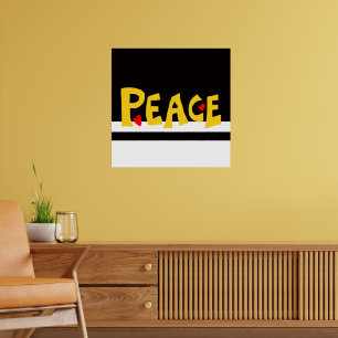 MAZIPOODLES Friede Gelb Poster