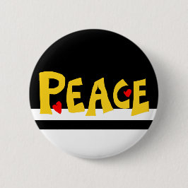 MAZIPOODLES Frieden Gelb Button