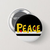 MAZIPOODLES Frieden Gelb Button (Vorne & Hinten)