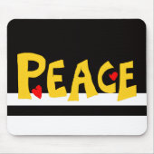 MAZIPOODLES Frieden Gelb Mousepad (Vorne)