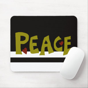 MAZIPOODLES Frieden Olivgrün Mousepad