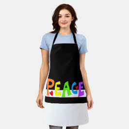 MAZIPOODLES Frieden Regenbogen 1 Schürze