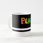 MAZIPOODLES Frieden Regenbogen 2 Kaffeetasse (Vorderseite Links)