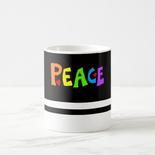 MAZIPOODLES Frieden Regenbogen 2 Kaffeetasse (Mittel)
