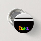 MAZIPOODLES Frieden Regenbogen 3 Button (Vorne & Hinten)