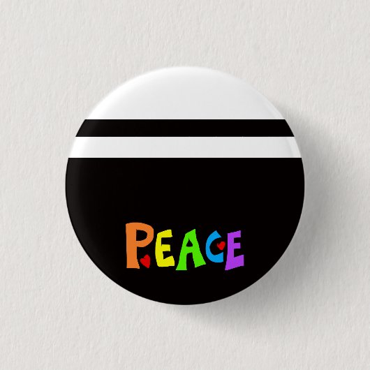 MAZIPOODLES Frieden Regenbogen 3 Button (Vorderseite)