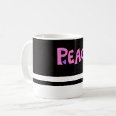 MAZIPOODLES Frieden Rosa 2 Kaffeetasse (Vorderseite Links)