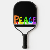 MAZIPOODLES Friedensregenbogen Pickleball Schläger (Rückseite)
