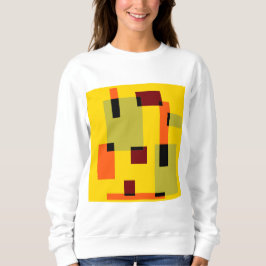 Mazipoodles Geometric Abstraction Yellow Sweatshirt