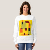 Mazipoodles Geometric Abstraction Yellow Sweatshirt (Vorne ganz)
