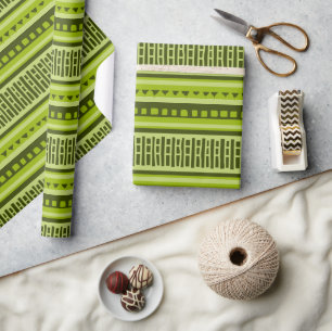 MAZIPOODLES Gestreiftes Rippen Strickmuster 004 B  Geschenkpapier