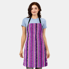 MAZIPOODLES Gestreiftes Rippen Strickmuster 194 B Schürze