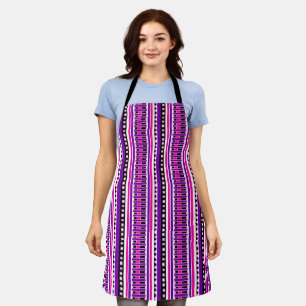 MAZIPOODLES Gestreiftes Rippen Strickmuster 194 B  Schürze