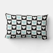 Mazipoodles Hearts Abstraction Duck Egg Blue Mini Lendenkissen (Rückseite)