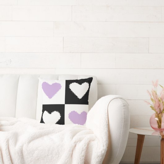 Mazipoodles Hearts Abstraction Lilac Kissen (Liege)