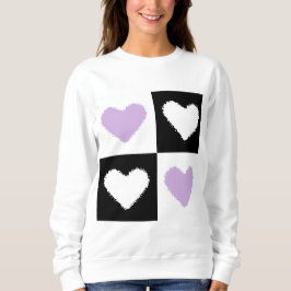 Mazipoodles Hearts Abstraction Lilac Sweatshirt