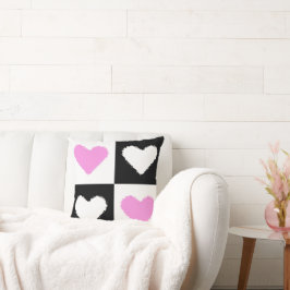 Mazipoodles Herz Abstraktion Rosa Kissen