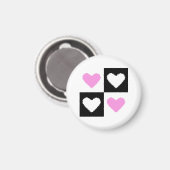 Mazipoodles Herz Abstraktion Rosa Magnet (Vorderseite/Rückseite)