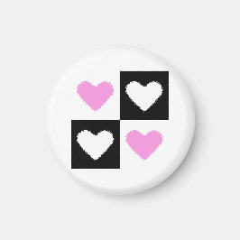 Mazipoodles Herz Abstraktion Rosa Magnet