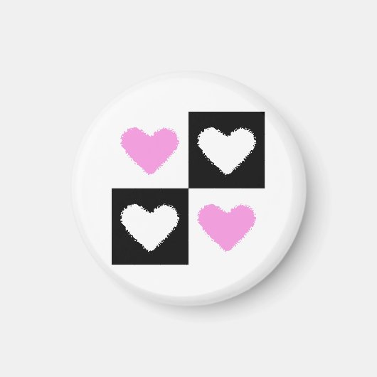 Mazipoodles Herz Abstraktion Rosa Magnet (Vorne)